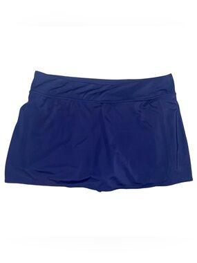 KIM ROGERS Curvy Swim “Skort” or Skirt Navy Blue Size 16W